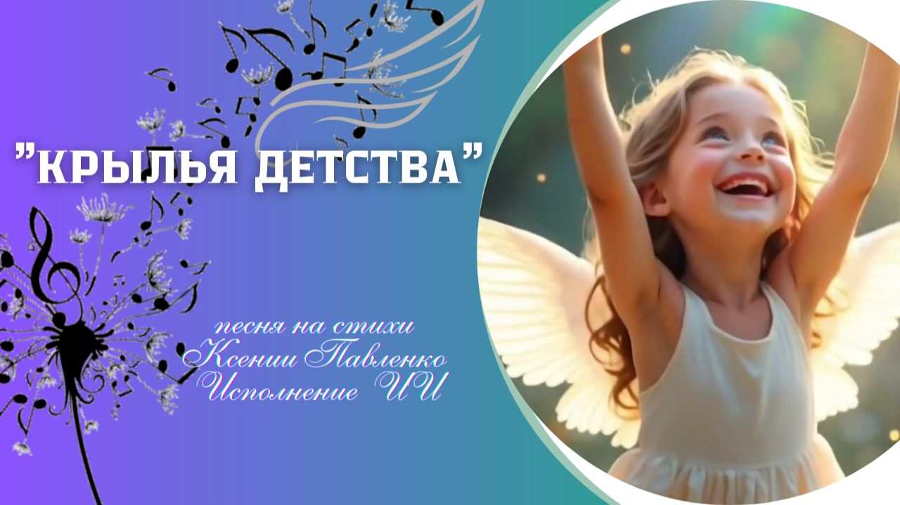 "КРЫЛЬЯ ДЕТСТВА " песня на стихи Ксении Павленко смотреть онлайн