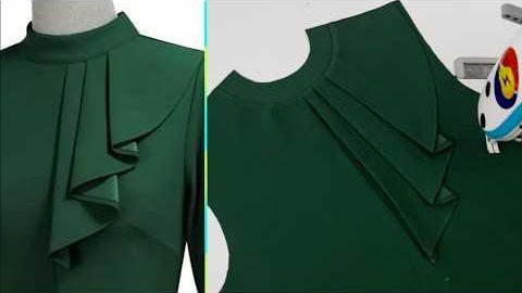 Как усовершенствовать конструкцию каскадного воротника. Урок по крою и шитью. смотреть онлайн