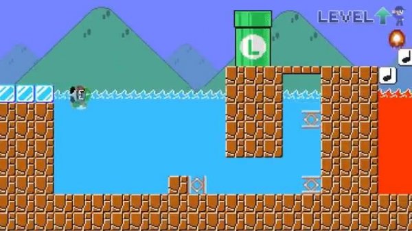Level UP Luigi-Goomba vs Super Mario Maker