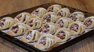 Слойки с яблоками и грецким орехом. Домашняя выпечка. Готовим с Оксаной Валерьевной.