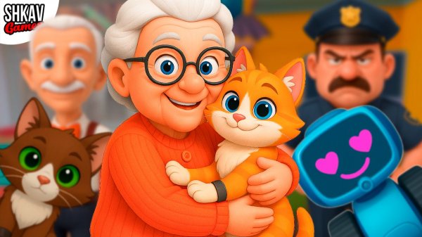 КОТ И БАБУЛЯ НА ЦЕЛЫЙ ЧАС! I am cat VR (Серии 49–53)