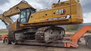 Транспортировка гигантских экскаваторов: Погрузка Liebherr 984, CAT 395 и 385C с помощью MAN TGX-