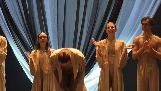 На премьере современного балета «Медитация» в Петербурге. Аплрлисменты и поклоны труппы. смотреть онлайн