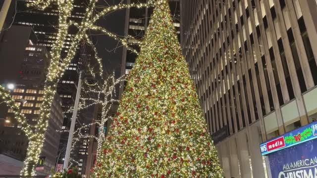 🇺🇸Рождественские огни Нью-Йорка и праздничная прогулка🎄Праздничное волшебство 5-й и 6-й авеню🎁 смотреть онлайн