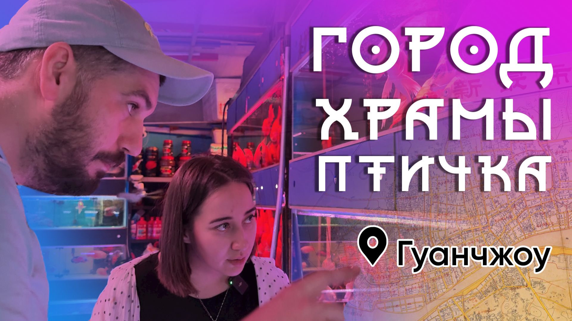 Экзоменю в Китае. Гуанчжоу - город, храмы, птичий рынок. Часть 1. смотреть онлайн