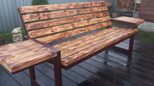 Скамейка из квадрат трубы в стиле "ЛОФТ"