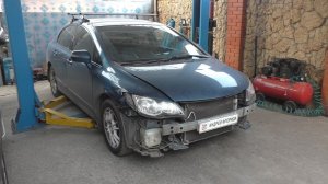 Замена правого крыла и фары после мелкого ДТП на Honda Civic 1,8 Хонда Цивик 2008