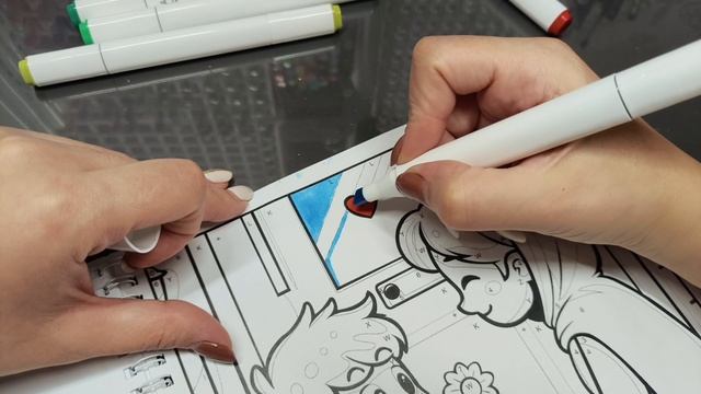 ХОББИ-ВЛОГ. Начинаю новые раскраски, пробую спиртовые и акриловые маркеры. смотреть онлайн