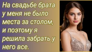 Истории для Вас/На свадьбе брата у меня не было место за столом... /Жизненные истории/Аудиорассказ