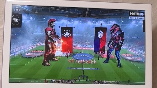 Роботы перед матчем Спартак - ЦСКА трансформеры футбол