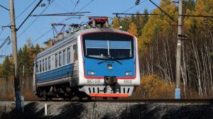 Сборник поездов в Сибири золотой осенью. Перегон Турма-Вихоревка Восточно-Сибирской железной дороги