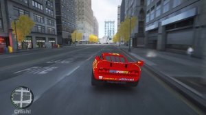 Молния макКуин беспредел на дорогах в гта