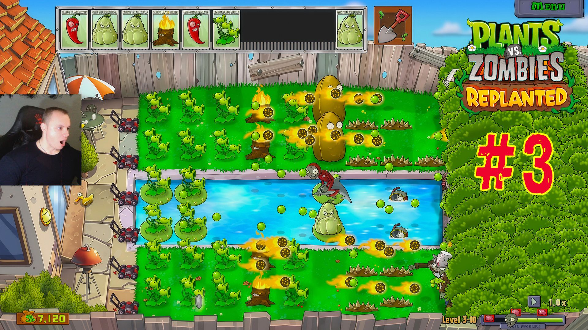 Plants vs Zombies replanted #3 ➤ Глава - Бассейн ➤Прохождение игры Растения против зомби 1 replanted смотреть онлайн