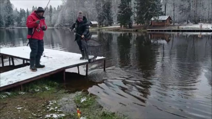 Рыба клюёт на том берегу. Клёвое место, Лосиный остров, верхний водоём. смотреть онлайн