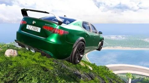 Реалистичные падения автомобиля с обрыва смотреть онлайн