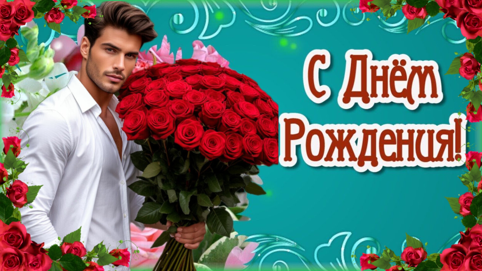 ПОЗДРАВЛЕНИЕ С ДНЁМ РОЖДЕНИЯ Шикарное поздравление 🌹🌹🌹 Музыкальная открытка смотреть онлайн
