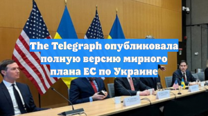The Telegraph опубликовала полную версию мирного плана ЕС по Украине