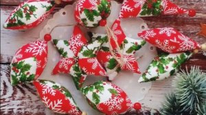 Лоскутные Игрушки на Ёлку: Волшебство из Остатков Ткани! ✂️🎄