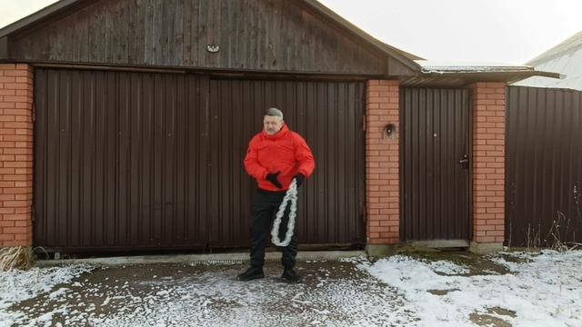 Разминка с цепью синъи кунг-фу весом 4.5 кг в деревне (4)