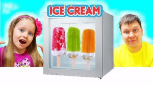 Милана с папой готовят фруктовые конфетки и мороженое 🍬🍧