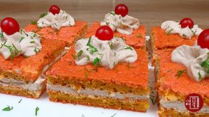 Обалденная Закуска для Праздничного Стола! Свекольные Пирожные с Начинкой из Рыбы