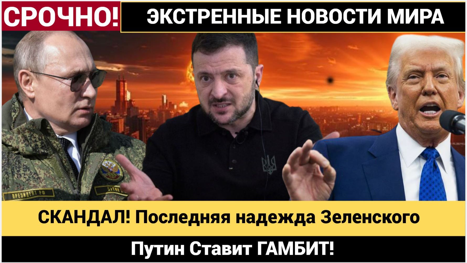 СКАНДАЛ! Последняя надежда Зеленского !Киев попытался переиграть Вашингтон Путин Ставит ГАМБИТ! смотреть онлайн