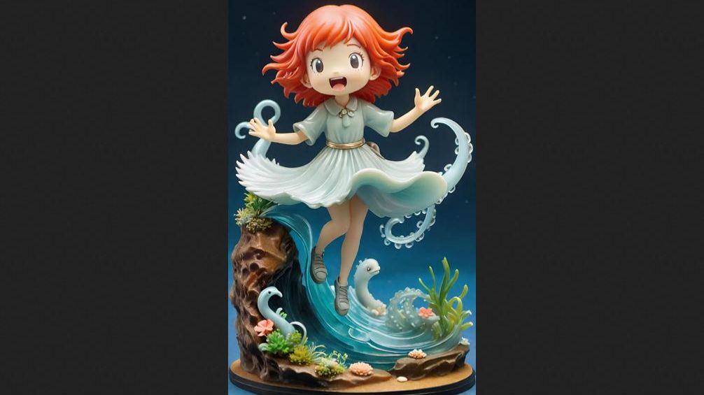 Рыбка Поньо на утёсе 16