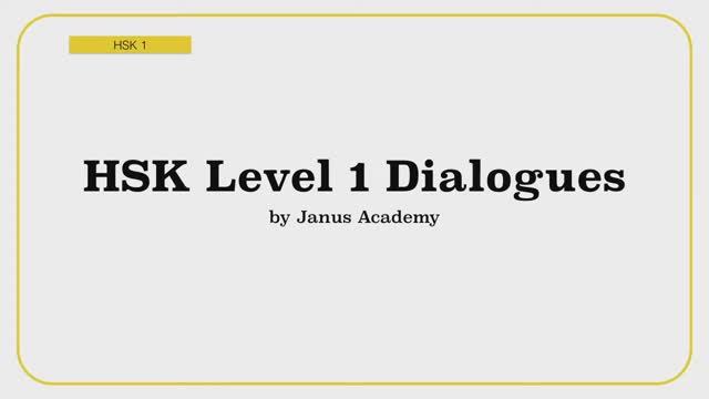 HSK1 Textbook Dialogues   HSK Level 1