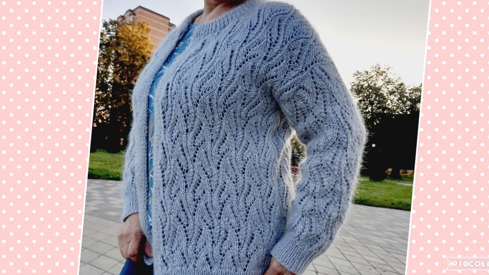 Очаровательный ажурный узор для кардигана, шапки... смотреть онлайн