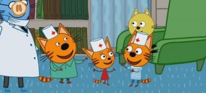 Три Кота Мультфильм Игра Прививка для котят