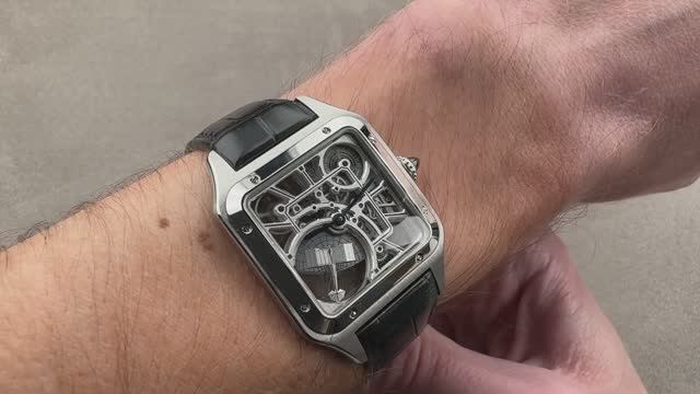 Cartier Santos Dumont Skeleton Micro Rotor Demoiselle (WHSA0032)