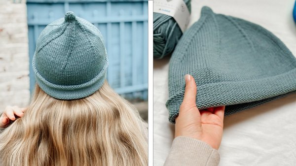 Шапка с пипкой спицами | Мастер-класс для начинающих