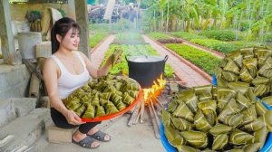 Традиционный китайский способ заворачивания пирожных: с использованием диких листьев.