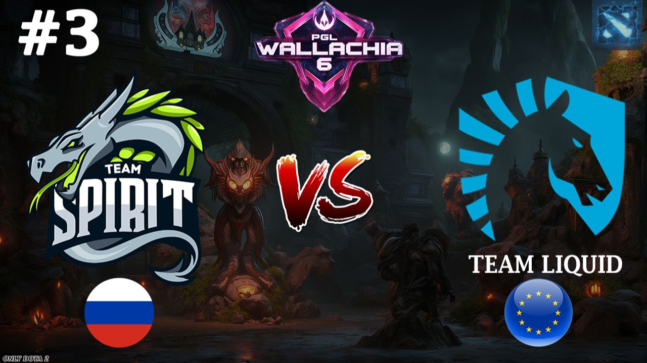 РЕШАЮЩАЯ КАРТА ЗА ВЫХОД В ГРАНД ФИНАЛ | Spirit vs Liquid #3 (BO3) PGL Wallachia S6 смотреть онлайн