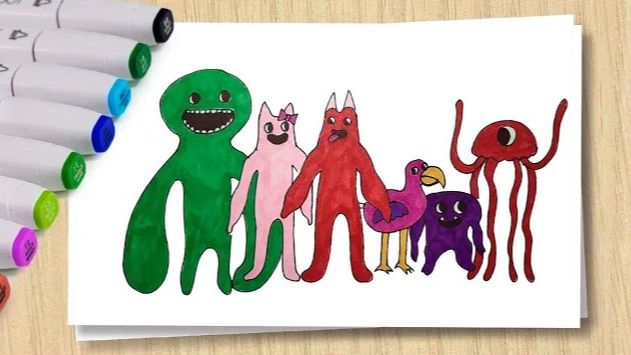 Рисуем монстров из игры Garten of Banban (все персонажи игры) _ How to draw GARTEN OF BANBAN смотреть онлайн