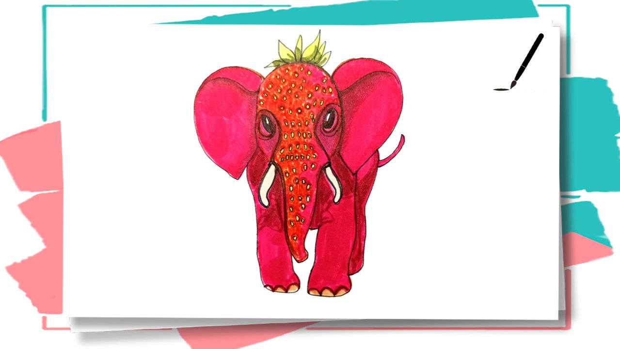 Как нарисовать Мем Клубничного слона / Итальянский Брейнрот / Strawberry Elephant смотреть онлайн