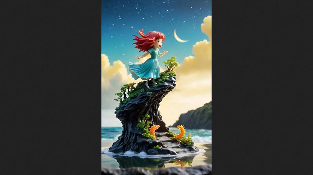 Рыбка Поньо на утёсе 14