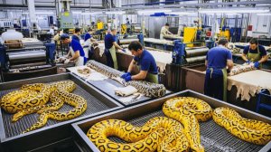 Внутри фабрики змеиной кожи: от змеиной кожи до роскошной куртки