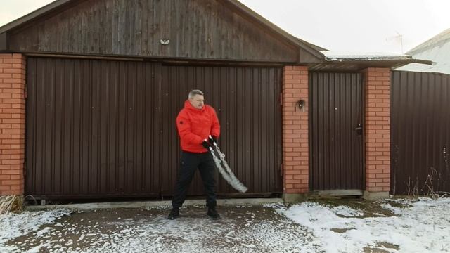 Разминка с цепью синъи кунг-фу весом 4.5 кг в деревне (5)