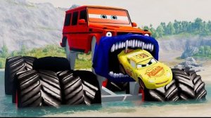 Эпический побег из Зомби-Пожирателя Молний Маккуина, Пожирателя Визора, Пожирателя пожарной машины