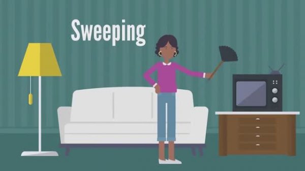 House chores vocabulary. Easy English