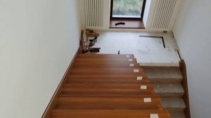 Обшивка бетонного марша. Предварительная установка