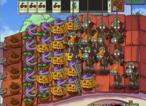 Зомби против растений. Тарзанщики воруют растения.