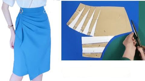 Каскад и складки на юбке-карандаш. Моделирование и пошив смотреть онлайн