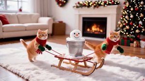 Котики - Зимние игры