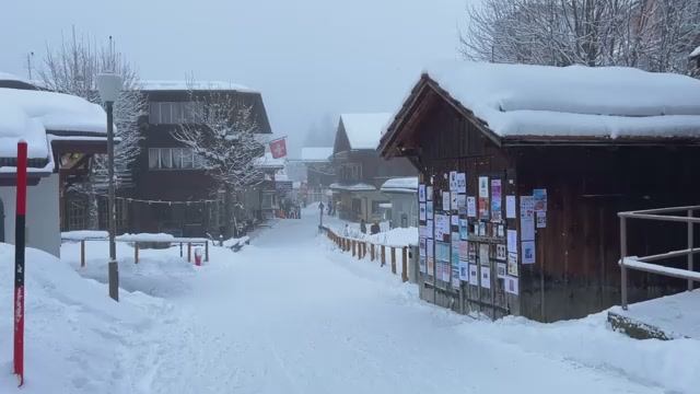 🇨🇭 Расслабляющий снегопад в самых красивых деревнях Швейцарии - Жизнь в зимней стране чудес смотреть онлайн