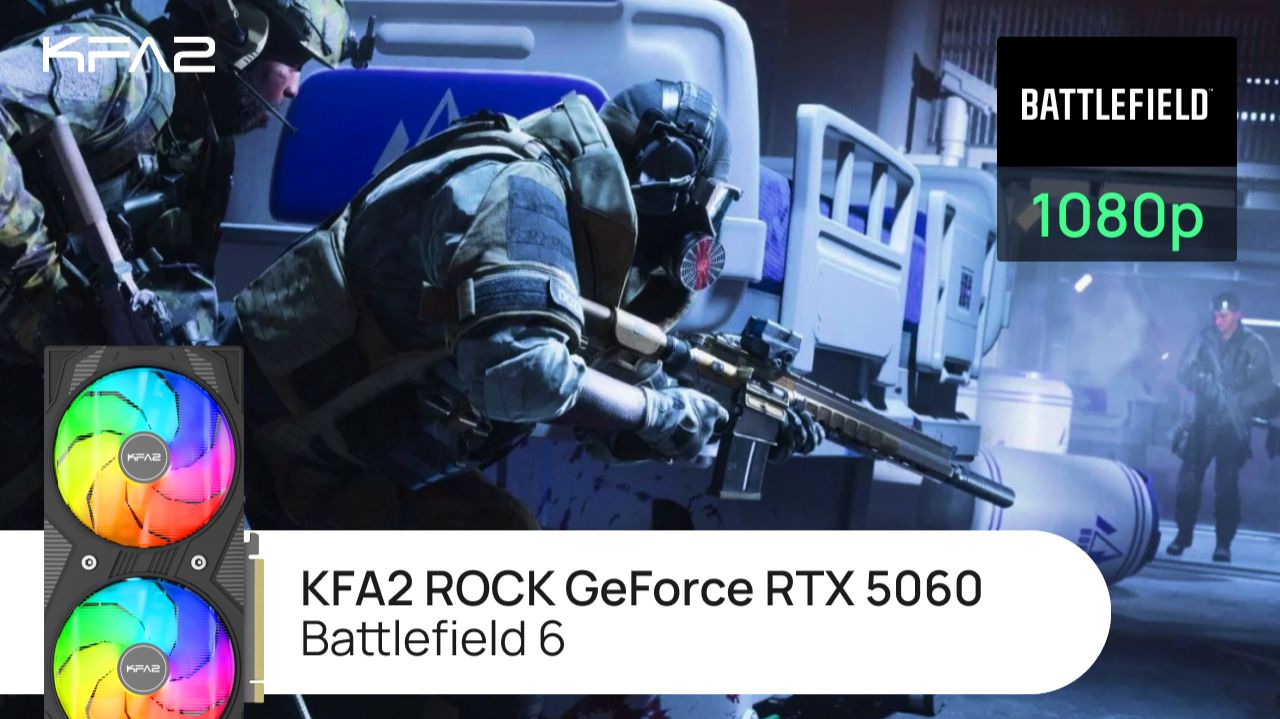 Тест видеокарты KFA2 ROCK GeForce RTX 5060 | Battlefield 6 | 1080p (Full HD) разрешение смотреть онлайн
