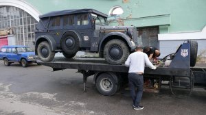 Выгрузка немецкой командирской машины Opel mPI, выставка "Моторы Войны", август2025