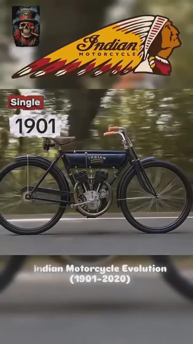 Эволюция мотоцикл Indian с 1901 по 2020 годы смотреть онлайн