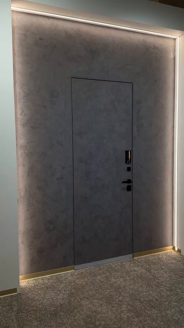 Входная дверь скрытого монтажа (дверь-невидимка)  #скрытаядверь